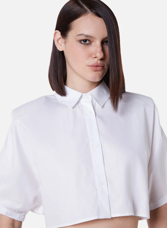 Camisa Cropped Off - White - Anthonnia Fashion & Shop